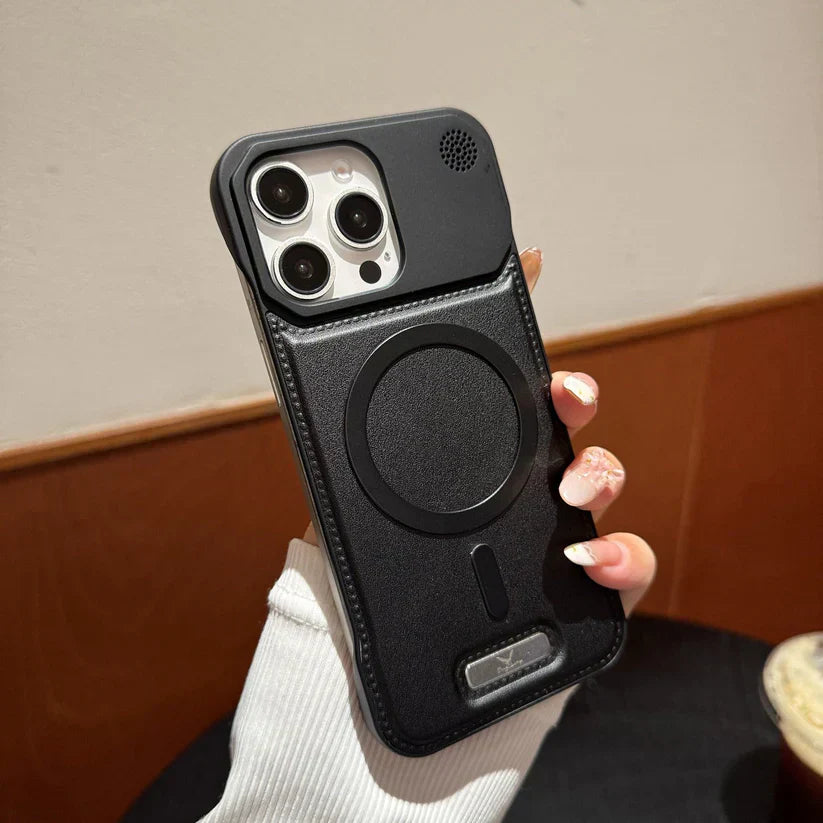 Premium Metallic AeroFLex Leather Case With Aroma Perfume Cover